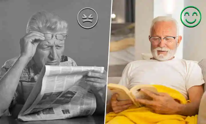 Lesebrille und Lifestyle-Visualisierung