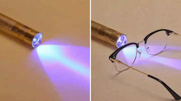 Brille vor digitalem Bildschirm