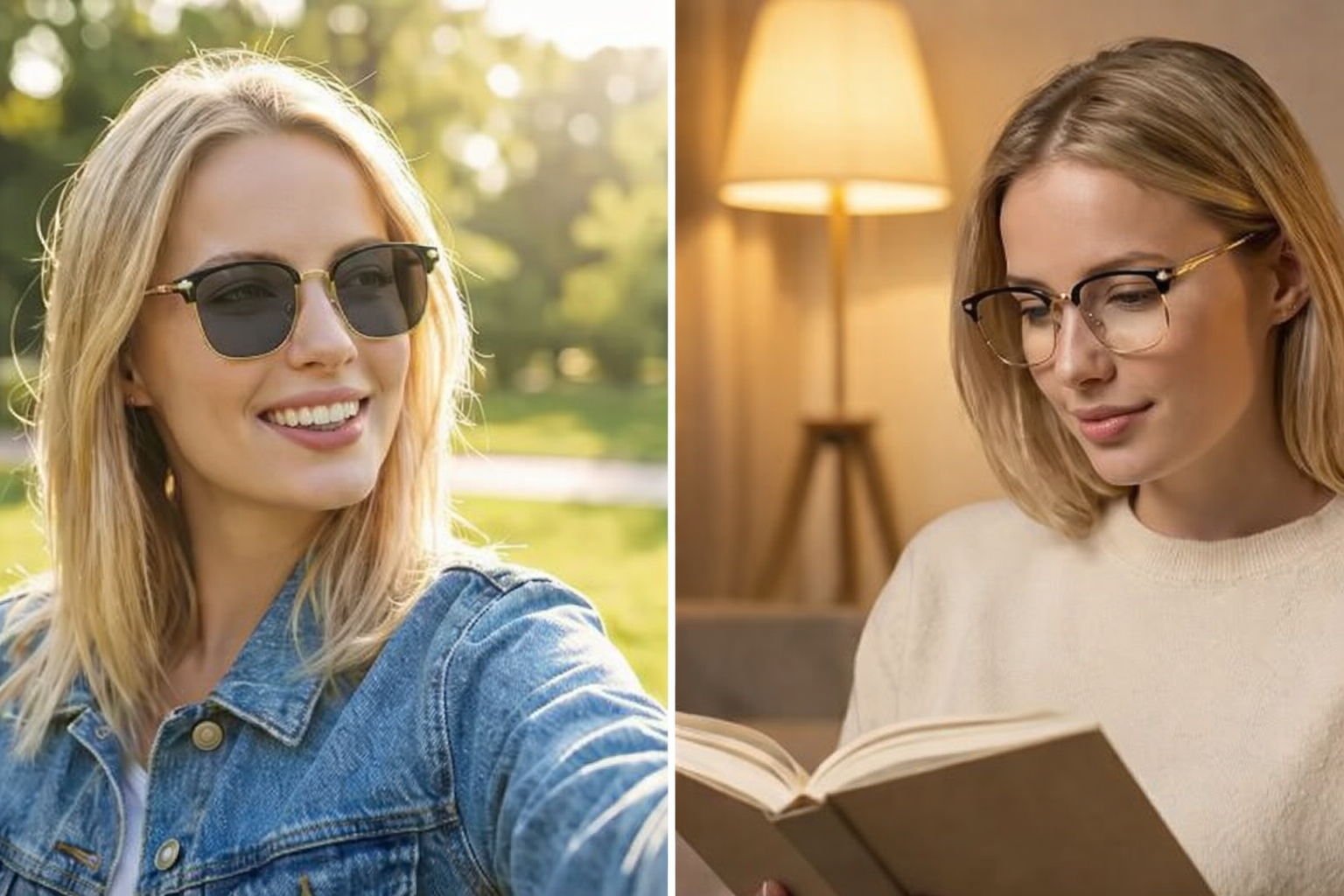 Personen mit modernen Brillen